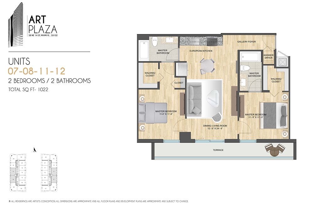 Floor Plan - 2 Bedroom - 2 Bathroom