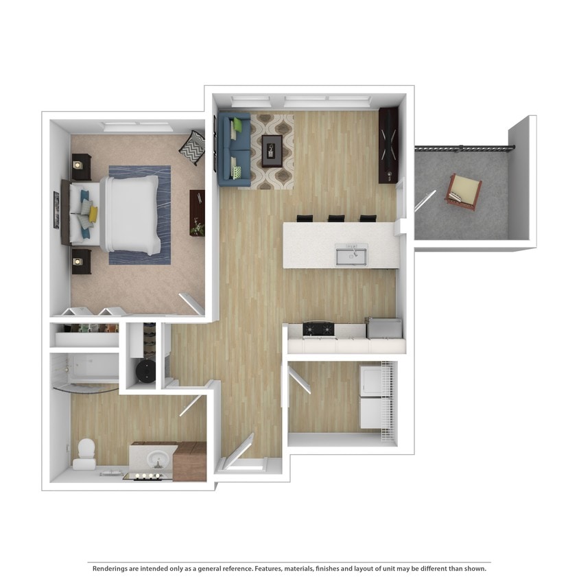 Floor Plan - 1B 1B Plan B