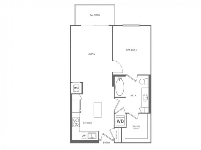 One Bedroom One Bath (697 SF) - One Bedroom One Bath (697 SF)