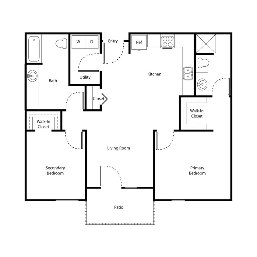 Floor Plan - Two Bedroom