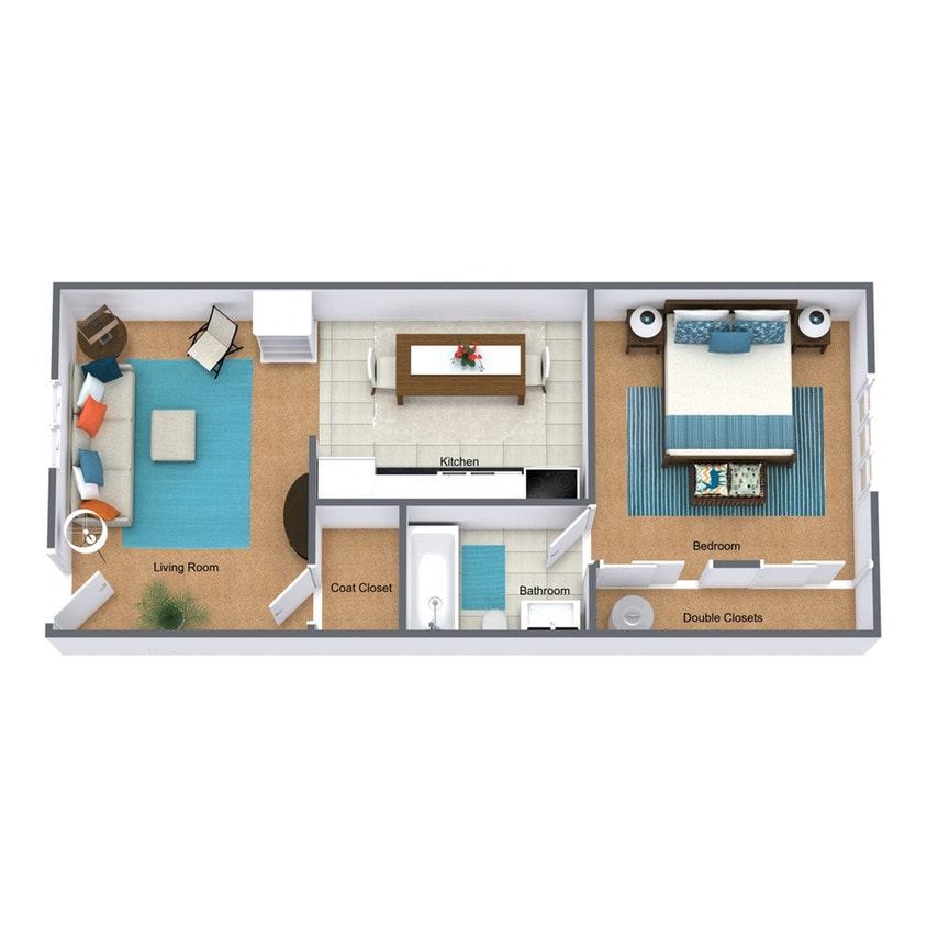 Floor Plan - One Bedroom