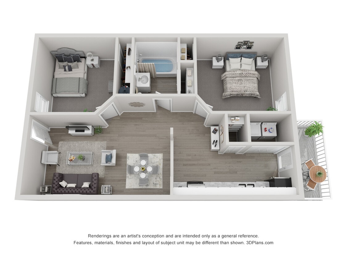 Floor Plan - 2 x 1 Standard - Call For Availability
