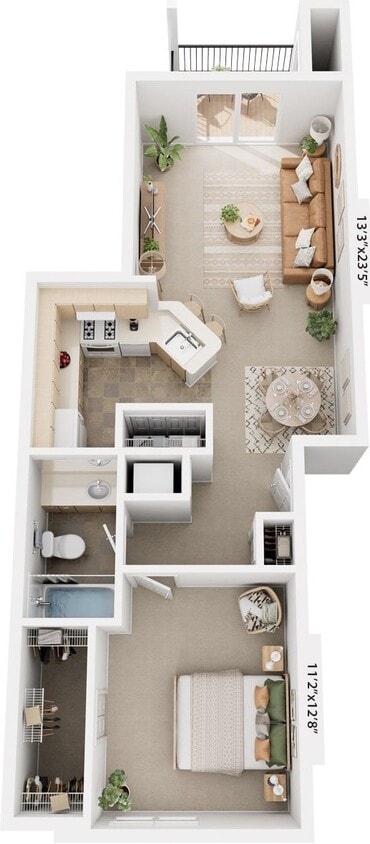 Floor Plan - One Bedroom