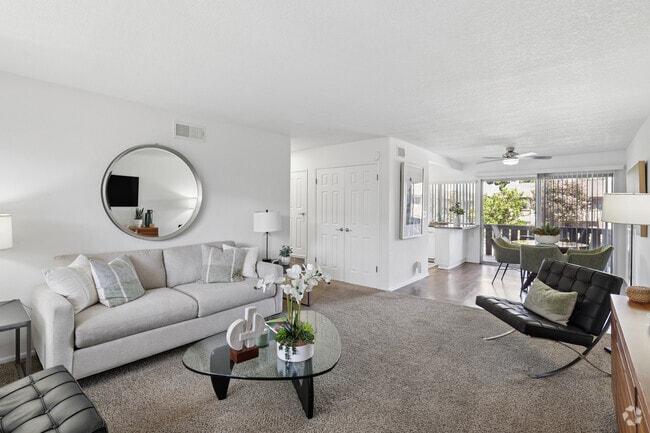 2BR, 1BA - 850SF - Living Room - The Villager