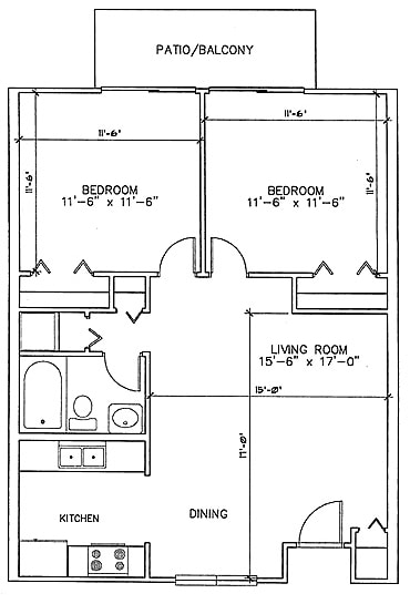 2BR/1BA - 2 Bed 1 Bath