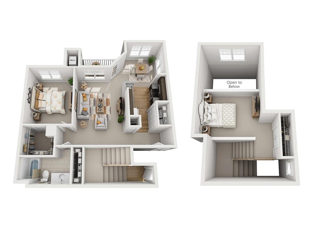 Floor Plan - Atrium Shores Loft (A1EL)