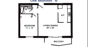 B - 1 Bedroom High Rise