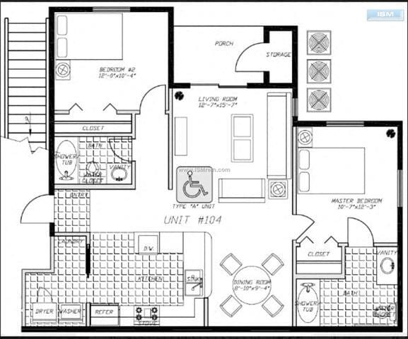 Floor Plan - 2 bedroom 2 bath