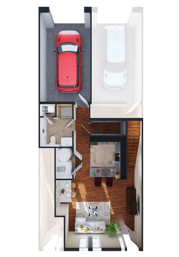 2 bedroom floorplan - Claridge (C1)