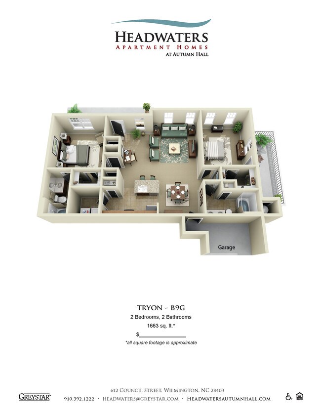 Floor Plan - 2 Bedroom 2 Bath