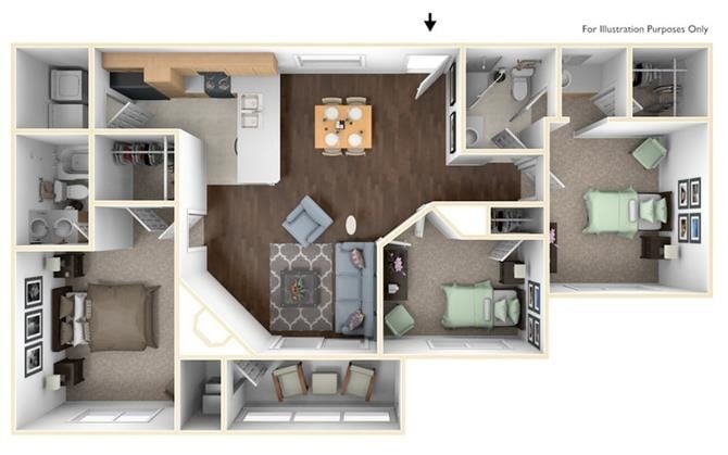 Floor Plan - 3X2B