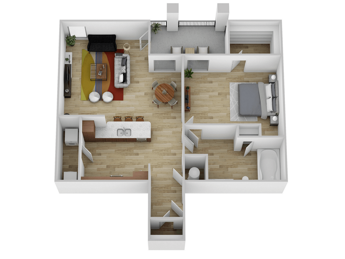 Katy Ranch 762 SF 2025 - 1 Bed, 1 Bath C (80% Income Restricted)