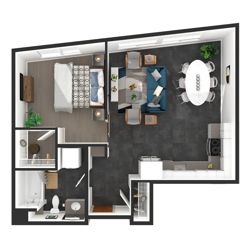 Floor Plan - 1 Bed/1 Bath-A7.2