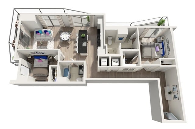 B3PH | 2x2 | 1183 sq ft - B3PH