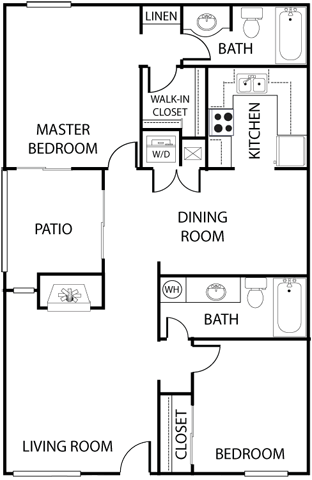 Floor Plan - 2A | Two Bedroom