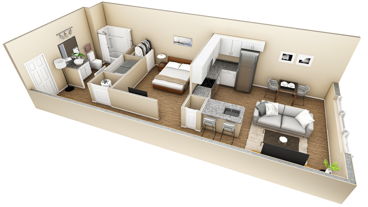 Floor Plan - Studio Haven Courtyard