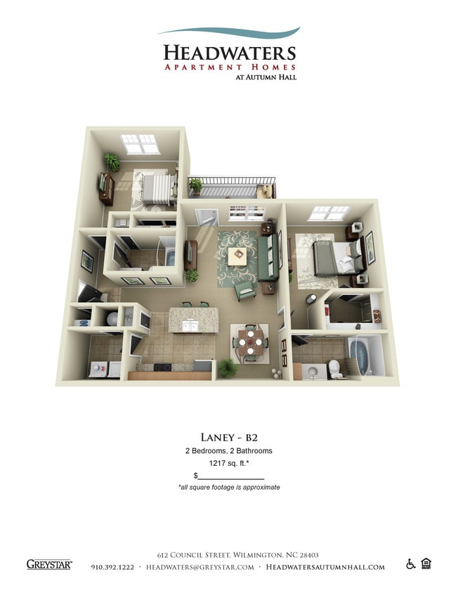 Floor Plan - 2 Bedroom 2 Bath