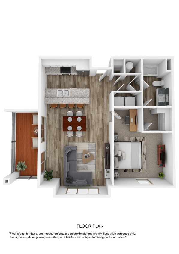COASTAL.jpg - A3 Coastal - One Bedroom, One Bathroom