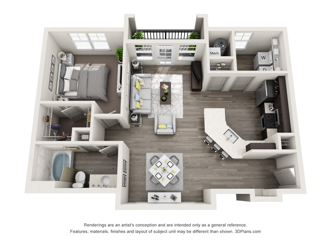Haven on Tucker_A7.jpg - A7 - One Bedroom, One Bathroom
