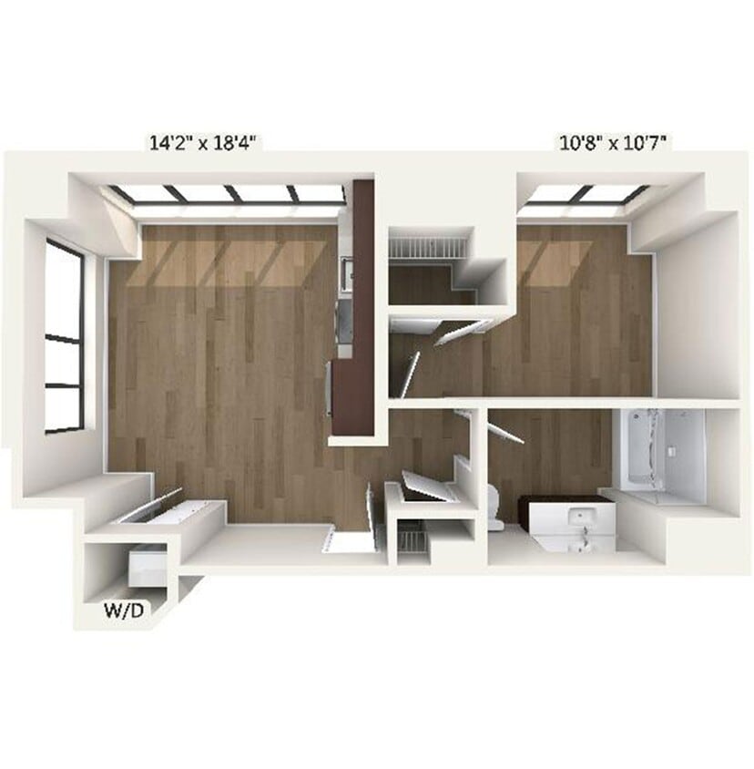 Floor Plan - A8 | 1 Bed | 1 Bath