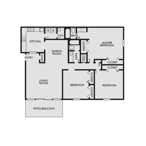 Lakeshore Floorplans-3 bed 2 bath - The Signal Crest