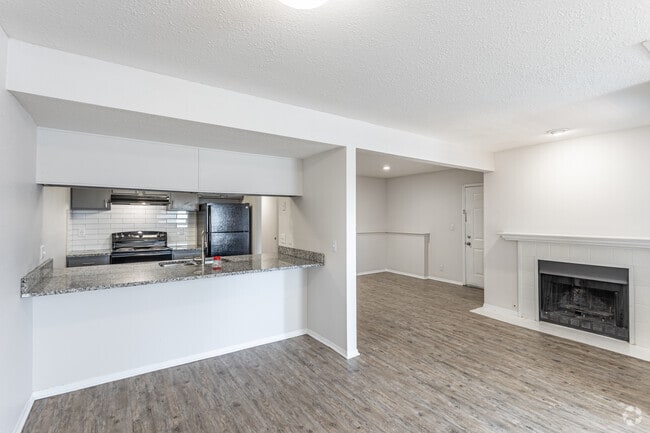 2BR, 1BA - 1059 SF - Livingroom and Kitchen - Lakeside Village