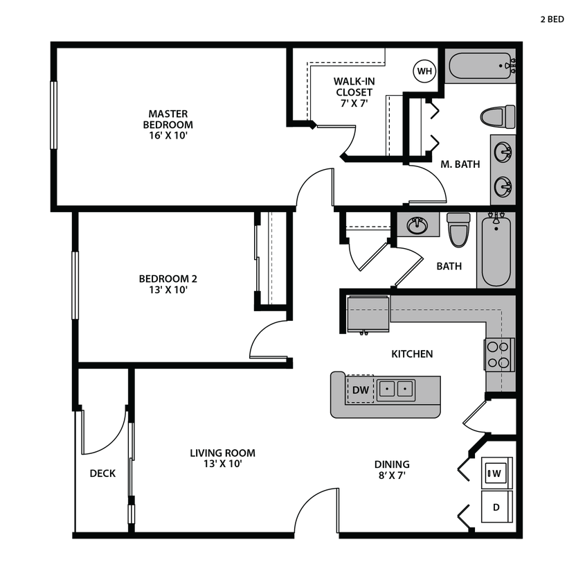 Floor Plan - Two Bed