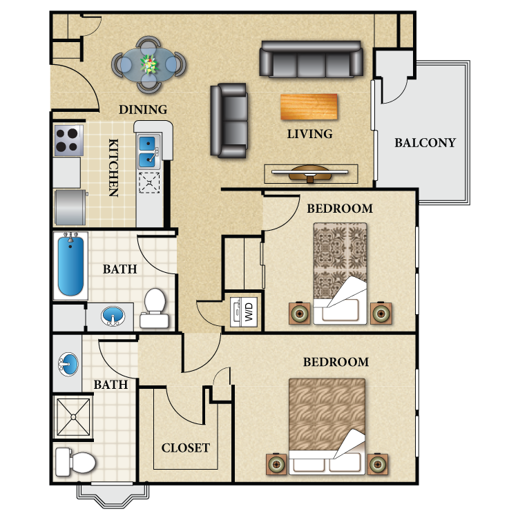 Plan_D_2Bed_2Bath.png - Plan D 2 Bed 2 Bath