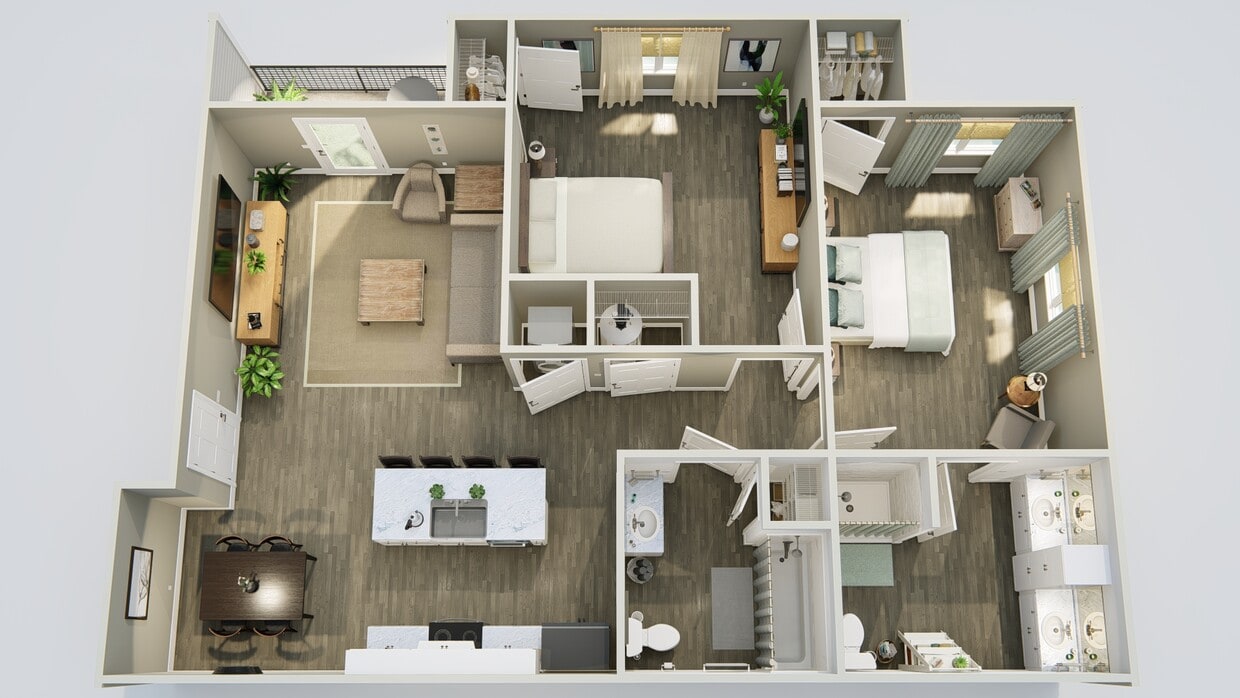 Floorplan - 2 Bedroom, 2 Bathroom