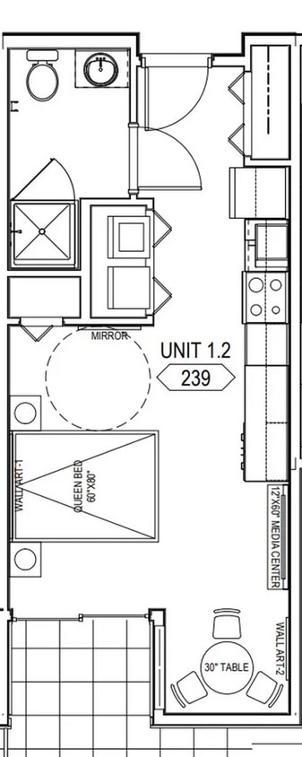 Floor Plan - Studio E1A2