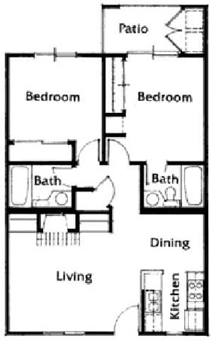 Floor Plan - Two Bedroom