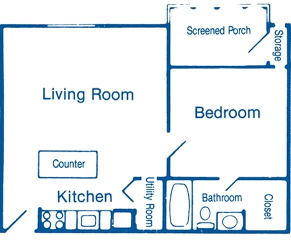 1BR/1BA - A1