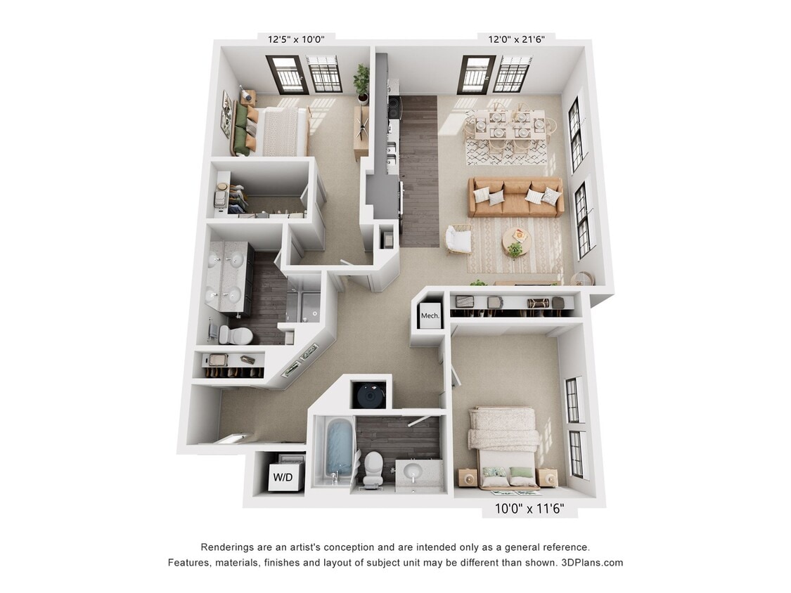 2-Bedroom 2-Bathroom | 1,114 sqft - 2-Bedroom 2-Bathroom | 1,114 sqft