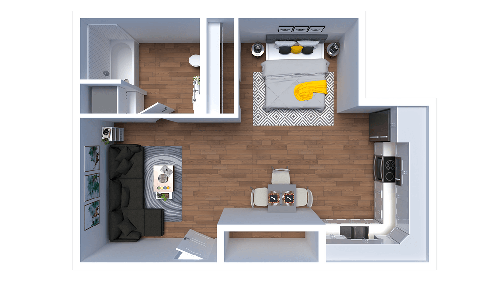 Floor Plan - N - Studio 1 Bath