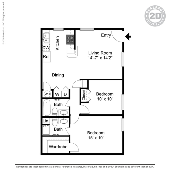 2BR/2BA - Brentwood