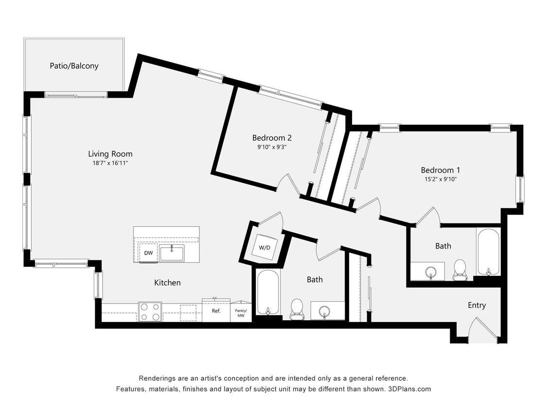 Floor Plan - Two Bedroom E06A