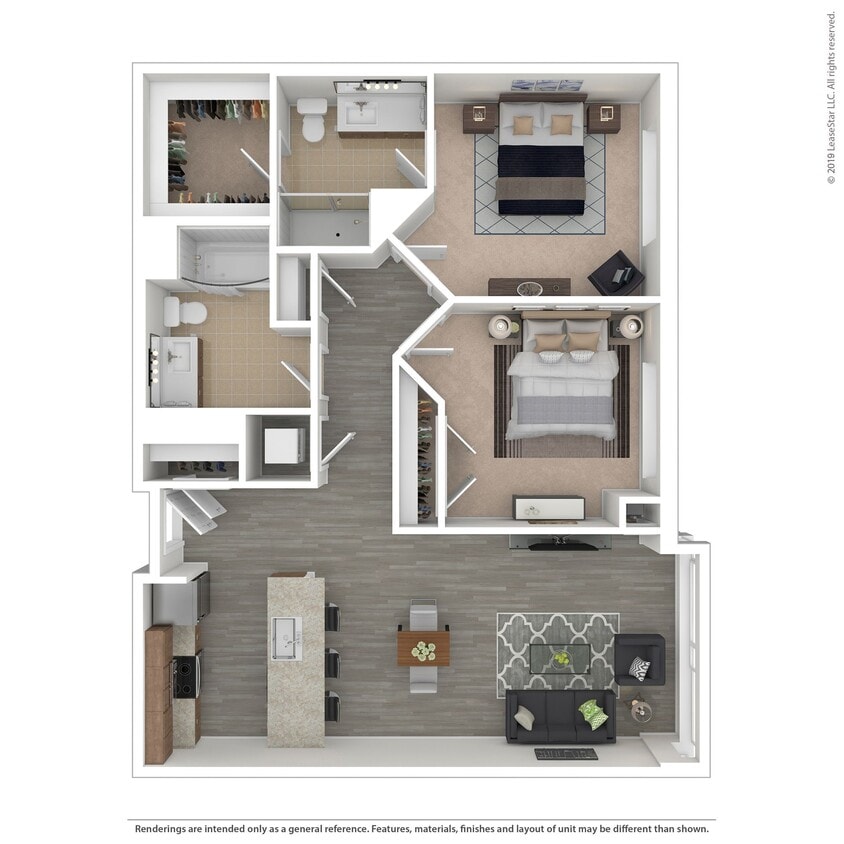 Floor Plan - C05 - 2 bed/2 bath