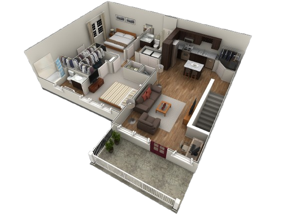 Floor Plan - 2 BR Designer Overlook