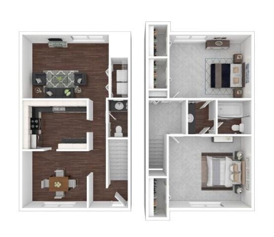 Floor Plan - 2 Bedroom 1.5 Bathroom