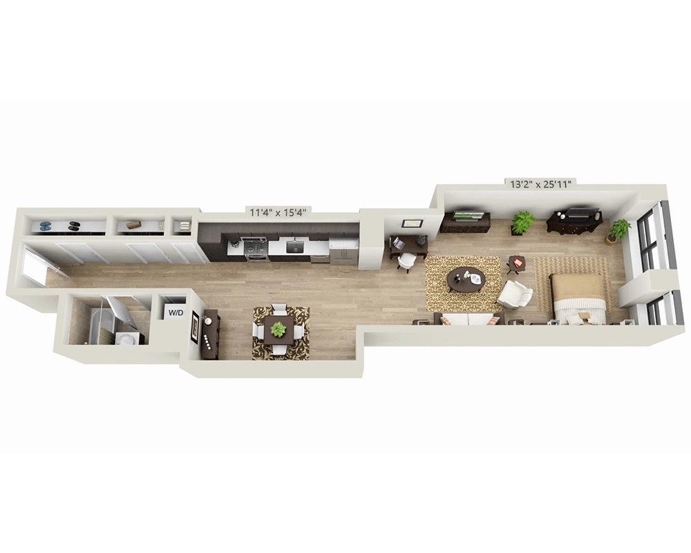 Floor Plan - Studio E1YU