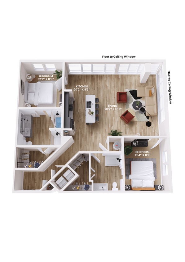 Floor Plan - Two Bedroom Penthouse