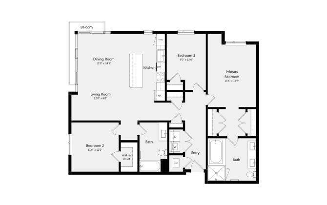 Floor Plan - 3B-B