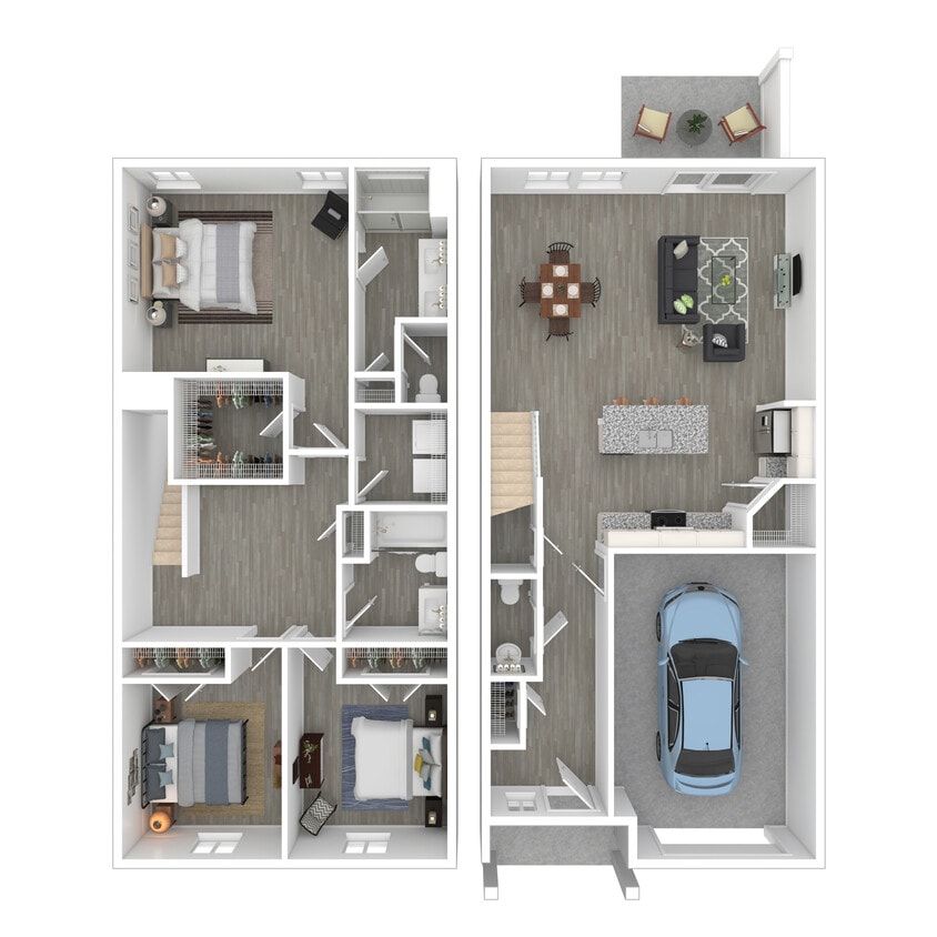 Virginian - 3 Beds, 2.5 Baths, 1696 sq. ft. Townhome - Virginian