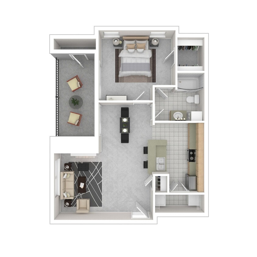 Floor Plan - 1 Bedroom - A1