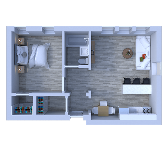 Floor Plan - 1 Bedroom Floor Plan A5