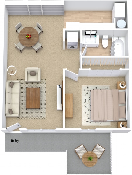 Floor Plan - One Bedroom