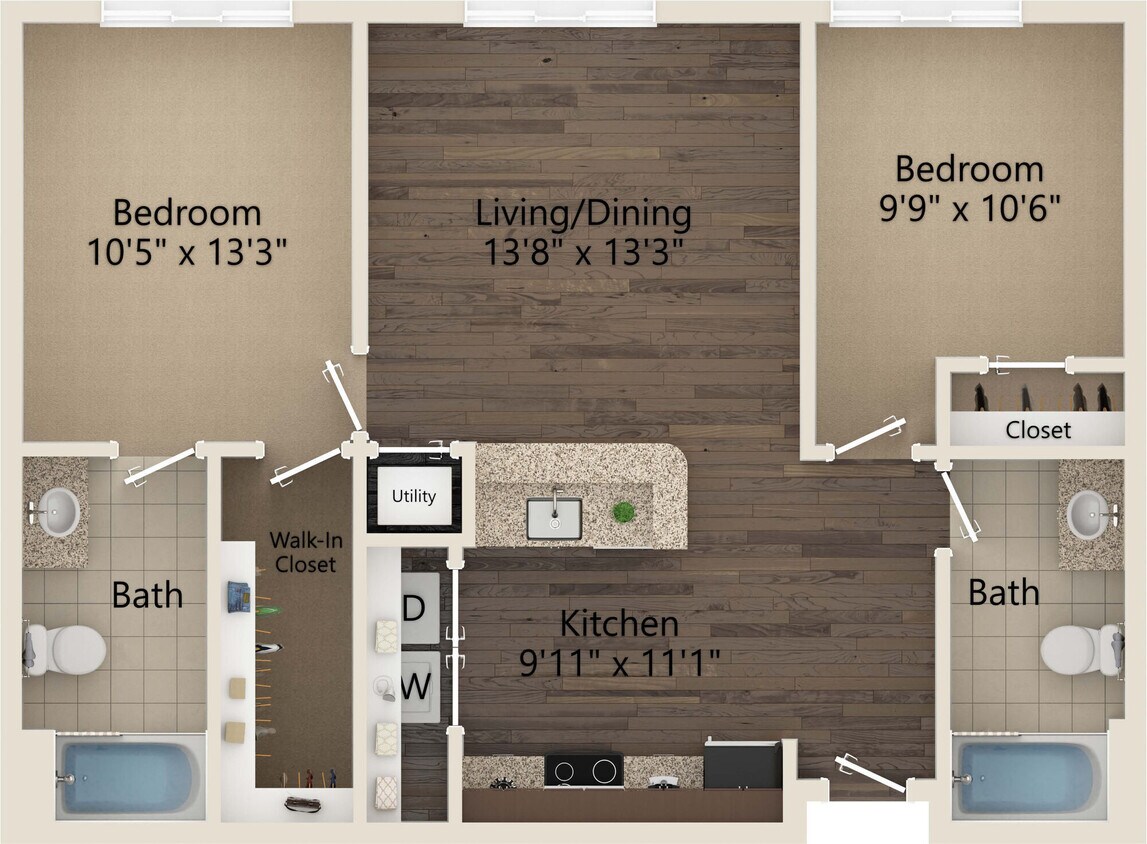Cedar floor plan Ayrsley Lofts - Cedar