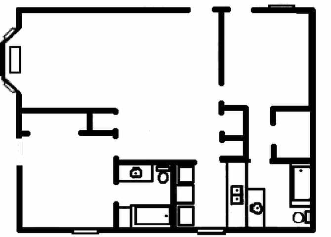 Floor Plan - 2 Bed 2 Bath