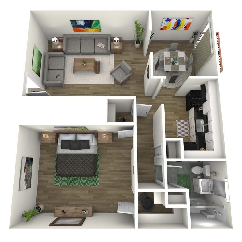 1 Bed 1 Bath - 1 Bed 1 Bath