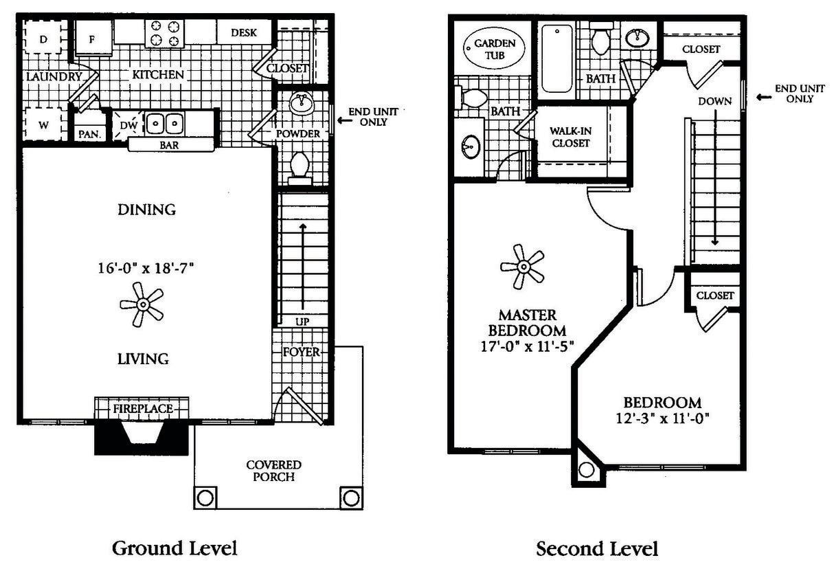Floor Plan - B8BC - Carport Trinity (Townhome)